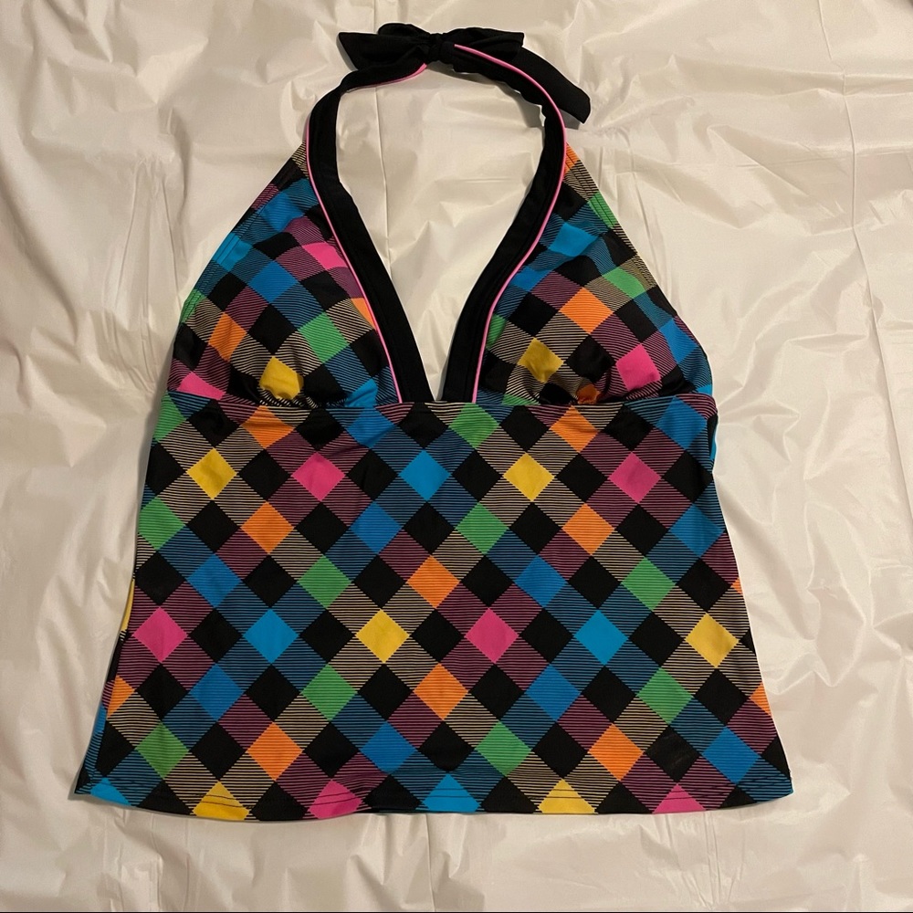 Surf Flirt Multi-color Halter Tankini